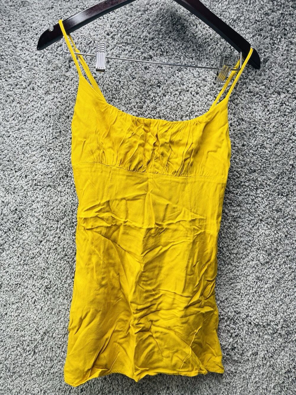 Women’s Forever 21 Tank Top Yellow Mustard Strap Size Xsmall Summer